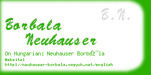 borbala neuhauser business card